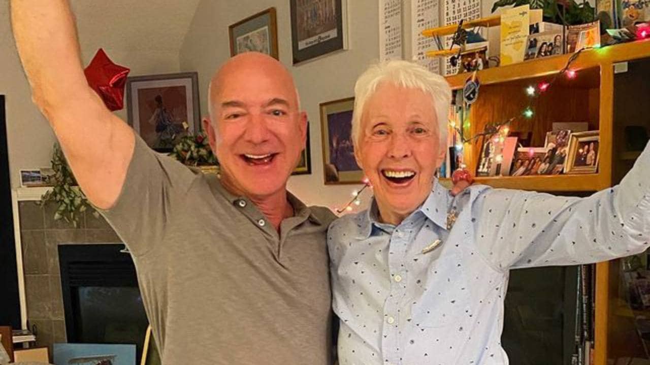 Jeff Bezos takes an 82-year-old woman into space